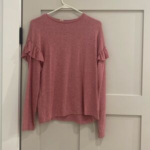 Ruffle pink Zara top